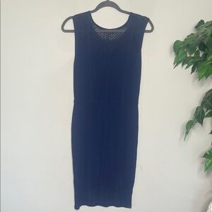 BCBG MaxAzria Elegant Navy Blue Sleeveless Dress